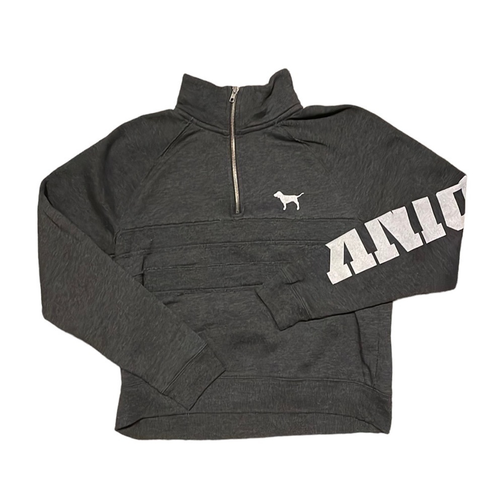 VICTORIA’S Secret Gray Quarter Zip Pullover Size Small‎